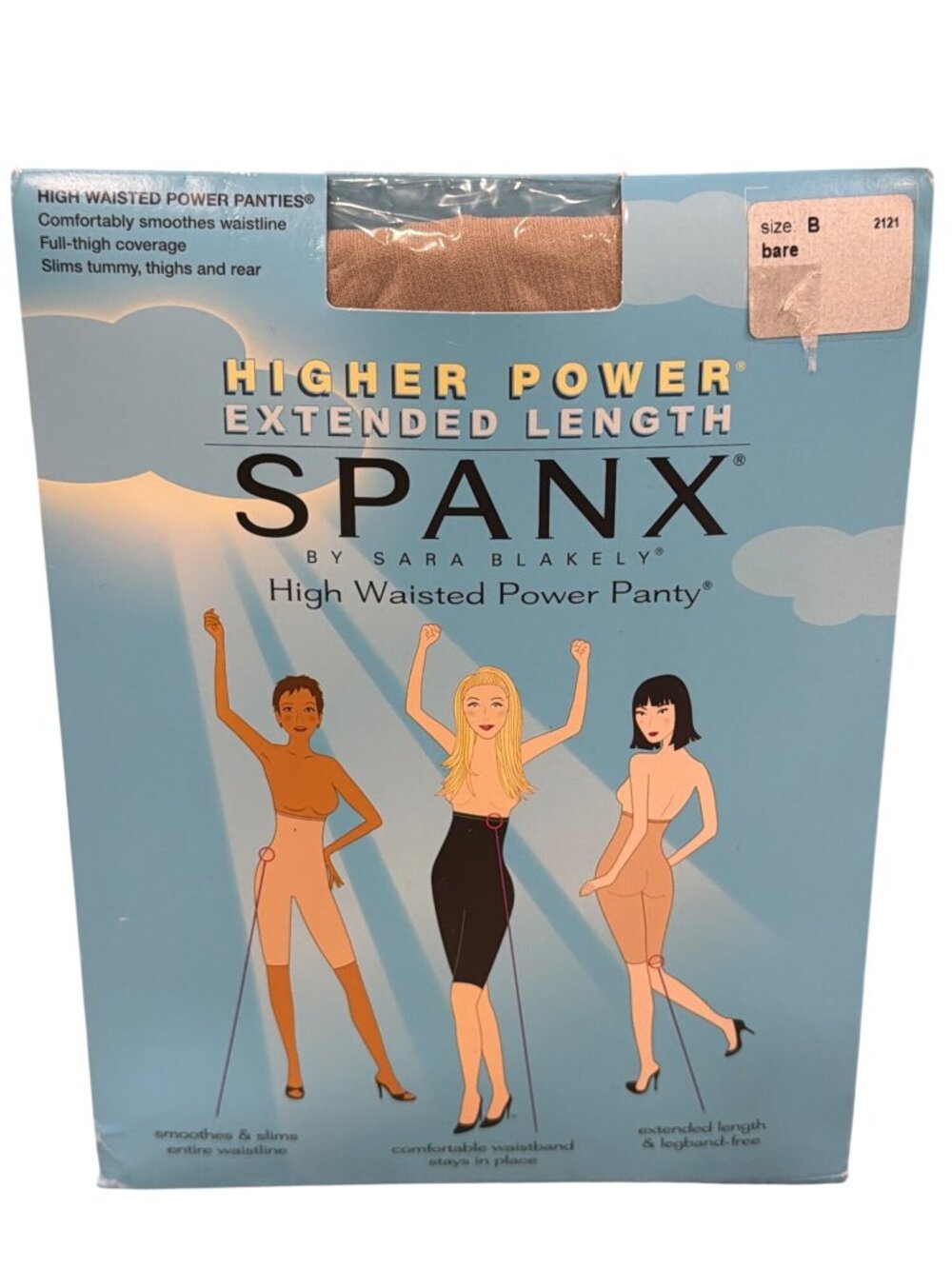 Spanx Higher Power Extended Length High Waisted Power Panty Size B Bare